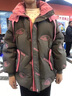 G.DUCKKIDS童裝女童羽絨服冬季白鴨絨兒童外套中大童冬裝加厚印花面包服女孩 灰色 150 建議140-150cm11-12歲cm 曬單實(shí)拍圖
