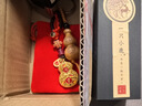 一只小鹿純黃銅葫蘆汽車(chē)鑰匙扣掛件男女高檔創(chuàng  )意平安鑰匙掛飾鏈繩吊墜情侶 平安吉祥紅純銅葫蘆（招財納福） 曬單實(shí)拍圖
