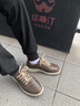 名郎 MELLEN板鞋男鞋 【頭層牛皮】2025新款男士休閑鞋子 棕色 40 曬單實(shí)拍圖