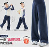 優(yōu)優(yōu)1點(diǎn)（Yoyo one）童裝女童秋冬褲子加厚防風(fēng)兒童運動(dòng)直筒褲小女孩加絨長(cháng)褲 15406藏青色【春秋款】 130 130cm 曬單實(shí)拍圖