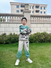 G.DUCKKIDS兒童裝男童春秋裝套裝春秋款2025新款男孩運動(dòng)酷帥氣大童衛衣秋季 綠色 160 cm 曬單實(shí)拍圖