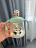 貝親兒童牛奶杯1-3歲寶寶喝水喝奶PPSU直飲奶瓶雙吸管水杯 綠色330mL 曬單實拍圖