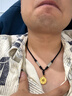 通幽閣手工編織和田玉吊墜掛繩玉墜編繩掛件繩吊繩男翡翠吊墜繩女項鏈繩 和田玉黑繩 曬單實(shí)拍圖