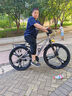 鳳凰官方旗艦店山地自行車(chē)男女士變速單車(chē)青少年學(xué)生越野公路賽車(chē)途瑞 鋁架【三刀/油碟剎】消光灰 27.5寸【適合170-195cm】 30速 曬單實(shí)拍圖