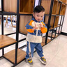 鄰家米其【三件套】童裝男童套裝秋裝1-6歲兒童秋季3寶寶男孩春秋小孩衣服 XT1297（外套+打底衫+褲）-藍(lán)色 100 碼/身高90-100cm(2-3歲) 曬單實(shí)拍圖