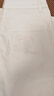 玖姿（JUZUI）商場(chǎng)同款簡(jiǎn)約修身九分錐形褲牛仔褲夏款JWEX12101 米白 XS 曬單實(shí)拍圖