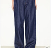 moussy&sly【THROW】冬季新品OL風(fēng)日系簡約闊腿牛仔褲030GS011-3790 藍(lán)色110 XS 曬單實(shí)拍圖