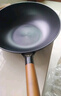 奧克斯尖圓底炒菜鐵鍋家用無(wú)涂層不粘精鐵炒鍋已開(kāi)鍋電磁爐燃氣灶用30cm 曬單實(shí)拍圖