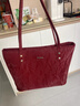 星昔婚禮新娘結婚包大容量紅色托特包包女2025新款上班通勤百搭單肩包 紅色單包（不帶掛件） 曬單實(shí)拍圖