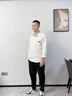 潮梵圖長(cháng)袖襯衫男生春秋季高級感寬松華夫格休閑襯衣外套男裝潮流外套男 白色襯衫 XL (推薦115-135斤) 曬單實(shí)拍圖