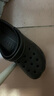 名創(chuàng  )優(yōu)品（MINISO）洞洞鞋男女夏季外穿沙灘涼鞋防滑厚底踩屎感包頭涼拖鞋黑色40-41 曬單實(shí)拍圖