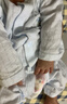 貝瑞加（Babyprints）嬰兒連體衣2件夏季短袖嬰兒衣服新生兒純棉哈衣輕薄爬服 白藍80 曬單實(shí)拍圖
