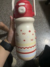 卡通兒童彈跳杯 316不銹鋼保溫杯 戶外手提拎拎壺 紅色小狗 曬單實拍圖