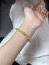 海上羅孚黃金面包小貓吉言半鐲手鐲女新款999足金貓眼珠金發(fā)晶手鏈送女友 克重多退少補 曬單實(shí)拍圖