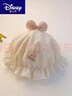 迪士尼新生兒帽子春秋薄款胎帽女寶寶可愛(ài)春天蕾絲透氣嬰兒遮陽(yáng)盆帽 米色 1-12個(gè)月/40-46CM彈性帽圍 x 均 曬單實(shí)拍圖