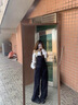 QTQP韓版寬松氣質(zhì)休閑闊腿褲女2025春秋季新款減齡疊穿連體背帶牛仔褲 深藍(lán)色 【加長】 M 曬單實(shí)拍圖