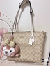 蔻馳（COACH）女包Zip 30經(jīng)典老花女款大容量手提單肩托特包單肩斜挎包送女友 4455 IMDQC 曬單實(shí)拍圖