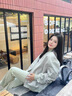 妍莉芬（yanlifen）棒球服春秋短外套女裝秋季2025年新款短款衣服休閑風(fēng)衣外套上衣 米灰色 薄款 S 建議85-114斤內(nèi) 曬單實(shí)拍圖