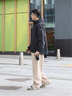 森馬（Semir）休閑褲男發(fā)熱抑菌針織衛(wèi)褲寬松直筒褲25冬長褲子百搭109725127104 曬單實拍圖