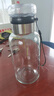 【送杯套】大容量加厚玻璃杯子便攜噸噸杯茶水分離帶杯套泡茶水杯 透明 1000ml噸噸桶 1只裝 曬單實拍圖