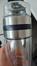 第吉爾水杯玻璃茶杯茶水分離男士家用雙層泡茶杯商務(wù)辦公送長輩老 鋼本色450ml【帶茶隔+雙層防燙】 帶提繩 曬單實拍圖