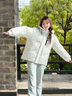 LEEREDPOI連帽羽絨服男2025冬季百搭保暖外套男美式休閑寬松可脫卸袖上衣服 米白色 XL （136-155） 曬單實(shí)拍圖