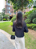 晨芙無(wú)領(lǐng)小西裝外套女長(zhǎng)袖氣質(zhì)休閑短款小個(gè)子西服時(shí)尚百搭工作服上衣 黑色 M 建議90-100斤 曬單實(shí)拍圖