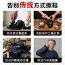 巨奇嚴選 擦鞋濕巾擦皮鞋專用自帶鞋油便攜獨立包裝一次性擦鞋布70片 曬單實拍圖