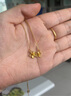 周大生黃金項鏈女足金桃花套鏈鏤空繁花生日禮物送女友4.09g 曬單實拍圖
