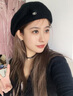 NYEF德國雷帽女小香風(fēng)白色貝顯臉小2025新款韓系氣質(zhì)羊毛畫(huà)家蓓蕾帽子 米白色（推薦色 ） 均碼 可調節（54-60cm） 曬單實(shí)拍圖