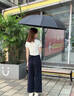 天堂傘手動折疊遮陽傘學生晴雨兩用傘男女黑膠防曬防紫外線太陽傘 蜜桃-凈空藍 曬單實拍圖