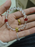 中國黃金（CHINA GOLD）黃財神鴻運(yùn)招財時尚手鏈女白水晶足金手串紀(jì)念日生日禮物送女朋友 重量約2.9g-3.3g【活動定制款不支持7天無理由退換貨】 曬單實(shí)拍圖