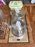 益茶福全自動(dòng)上水電熱水壺底部上水嵌入式茶臺功夫茶燒水壺飲水燒水一體機抽水玻璃煮茶壺保溫泡茶壺 SQ-008金色玻璃套裝 1L 曬單實(shí)拍圖
