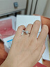 MoLi18K金培育鉆石求婚戒指女1克拉50分河南人工造合成鉆戒鉑金pt950 鉑金1克拉培育DVVS/上海IGI證書(shū) 曬單實(shí)拍圖