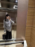 艾珠兒（Aizhuer）法式灰色不規則針織毛衣套裝裙子女2025新款秋冬季穿搭一整套 上衣+半身裙【套裝】 M 曬單實(shí)拍圖
