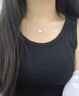 周大福滿(mǎn)鉆小扇子項鏈女小裙子鎖骨鏈輕奢小眾設計高級感送女友生日禮物 滿(mǎn)鉆玫瑰金色項鏈 曬單實(shí)拍圖