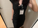 美安嘉女裝上班衣服足浴工作服性感低胸深V領(lǐng)包臀抹胸連衣裙 黑色1232-純欲連衣裙 2XL -純欲連衣裙 曬單實(shí)拍圖