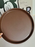 靜閑居托盤(pán)圓形上菜會(huì )議防滑餐廳大托盤(pán)特大塑料茶盤(pán)端菜茶水送餐餐飲 棕色圓形35CM 曬單實(shí)拍圖