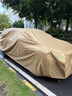 御山河汽車(chē)車(chē)衣車(chē)罩通用全罩防曬防雨隔熱真牛津布加厚防塵遮陽(yáng)四季車(chē)套 卡其色-【雙層加厚600D牛津布車(chē)衣】+收納袋 【納米升級款】防曬防雨防冰雹防雪霜*四季防護 曬單實(shí)拍圖