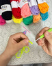 皓梵潔（HAOFANJIE）毛線(xiàn)手工編織毛線(xiàn)團兒童幼兒園diy材料包鉤針彩色毛線(xiàn)球12色材料 12色手工DIY毛線(xiàn)團 . 曬單實(shí)拍圖