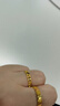中國黃金（CHINA GOLD）黃金戒指女足金四葉草戒指首飾素圈指環(huán)七夕情人節生日禮物送女友 京速達*足金戒指 約1.8-1.9g【玫瑰禮盒】 曬單實(shí)拍圖