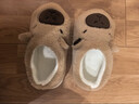卡皮巴拉卡通棉鞋居家棉拖鞋女加絨棉拖鞋男保暖鞋月子鞋包頭拖 咖色包跟 38-39 曬單實(shí)拍圖