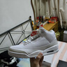 耐克（NIKE）喬丹AJ3金屬銀復刻休閑鞋男子運動(dòng)鞋復古籃球鞋 CT8532-111 41 曬單實(shí)拍圖
