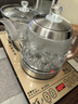 開品 全自動底部上水感應(yīng)續(xù)水燒水壺 家用辦公電茶爐燒水消毒電熱水壺 嵌入式玻璃燒水壺茶桌一體套裝 1L 香檳金 20X37CM 燒水煮杯 桶水款 曬單實拍圖
