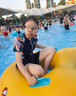 梵迪拉（F.DYRAA）泳衣女夏遮肚連體游泳館海邊顯瘦游泳三件套11015藏藍裙式連體XL 曬單實(shí)拍圖