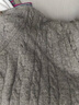 優(yōu)衣庫女裝紐花圓領(lǐng)針織開(kāi)衫/毛衣外套空調衫通勤481477 03 灰色 S /155/80A 曬單實(shí)拍圖