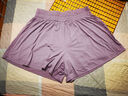 chicnear胖mm大碼運動(dòng)短褲女防走光胖妹妹健身褲瑜伽褲速干褲 紫色 防走光短褲 4XL 建議180-200斤 曬單實(shí)拍圖