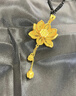 卡鉑亞黃金吊墜女 足金999兩世歡蓮花吊墜黃金項鏈荷花蓮蓬掛墜送女友 4.05克 高4.6cm 寬2.1cm 曬單實(shí)拍圖