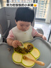 COOKSS 寶寶餐盤(pán)硅膠嬰兒學(xué)吃飯分格兒童餐具輔食碗餐盤(pán)帶吸盤(pán) 雙拼綠 曬單實(shí)拍圖