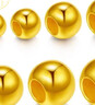 喜上眉梢足金999轉(zhuǎn)運(yùn)珠3D硬金拋光面珠磨砂路路通DIY配飾散珠送禮女 4mm光珠【約1g】多顆重版 曬單實(shí)拍圖